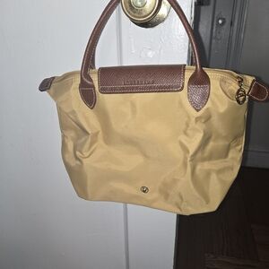 Longchamp Women's Beige and Brown Tote Bag